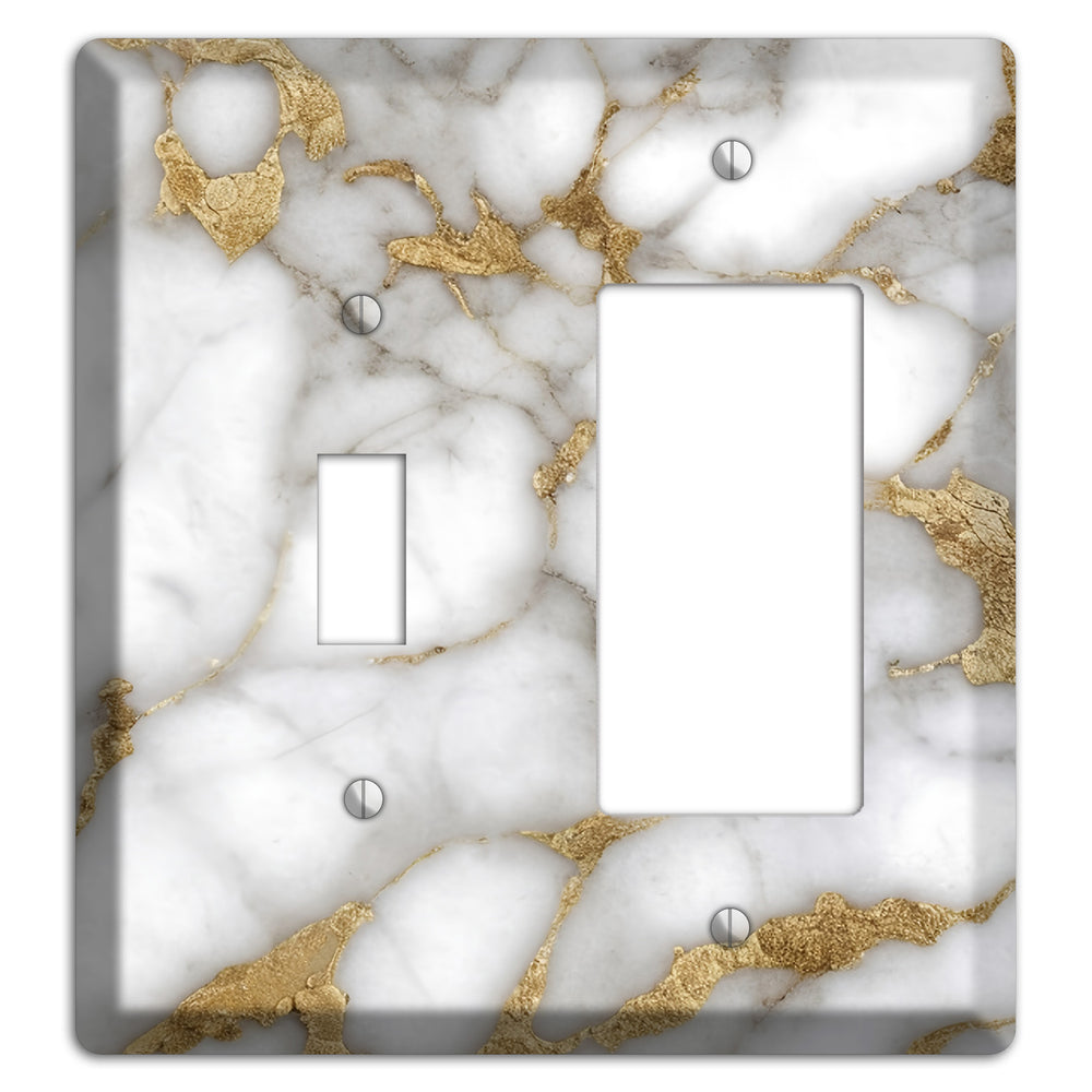 Twine Marble Toggle / Rocker Wallplate