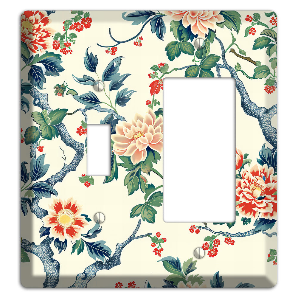 Peony & Branch Toggle / Rocker Wallplate
