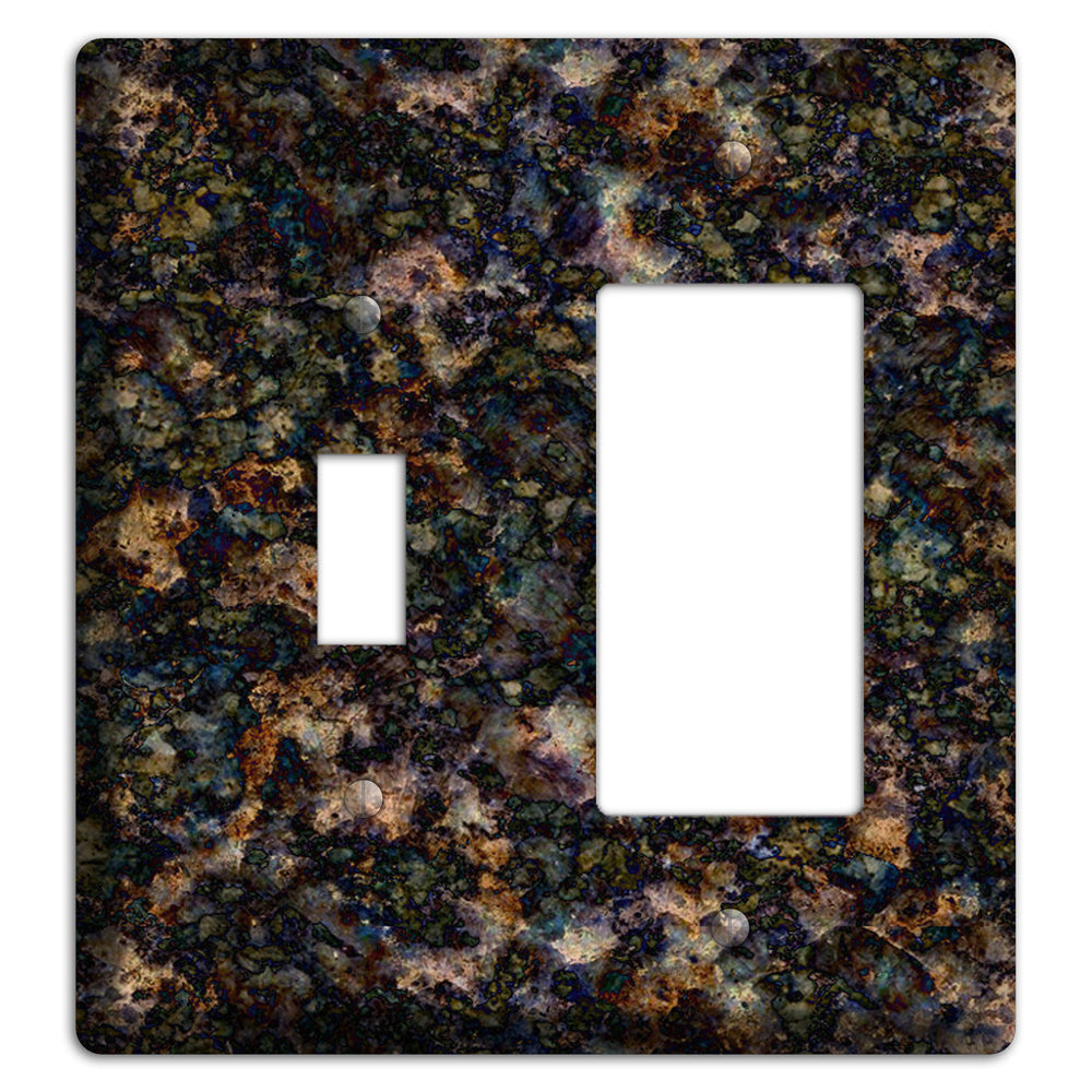 Volga Blue Granite Toggle / Rocker Wallplate