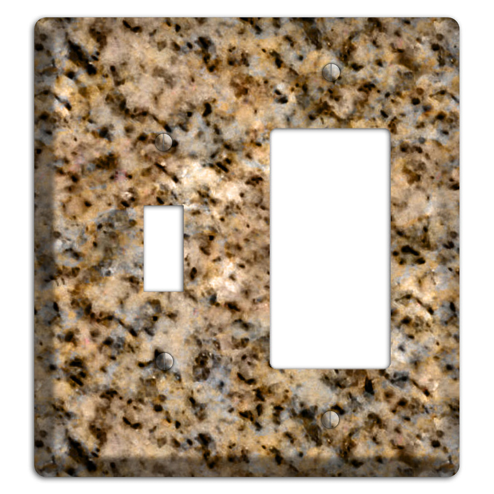 Giallo Ornamental Granite Toggle / Rocker Wallplate