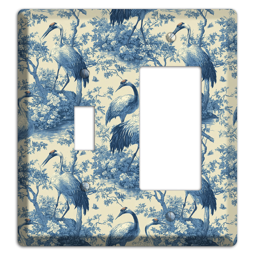 Cobalt Toile Vigil Toggle / Rocker Wallplate