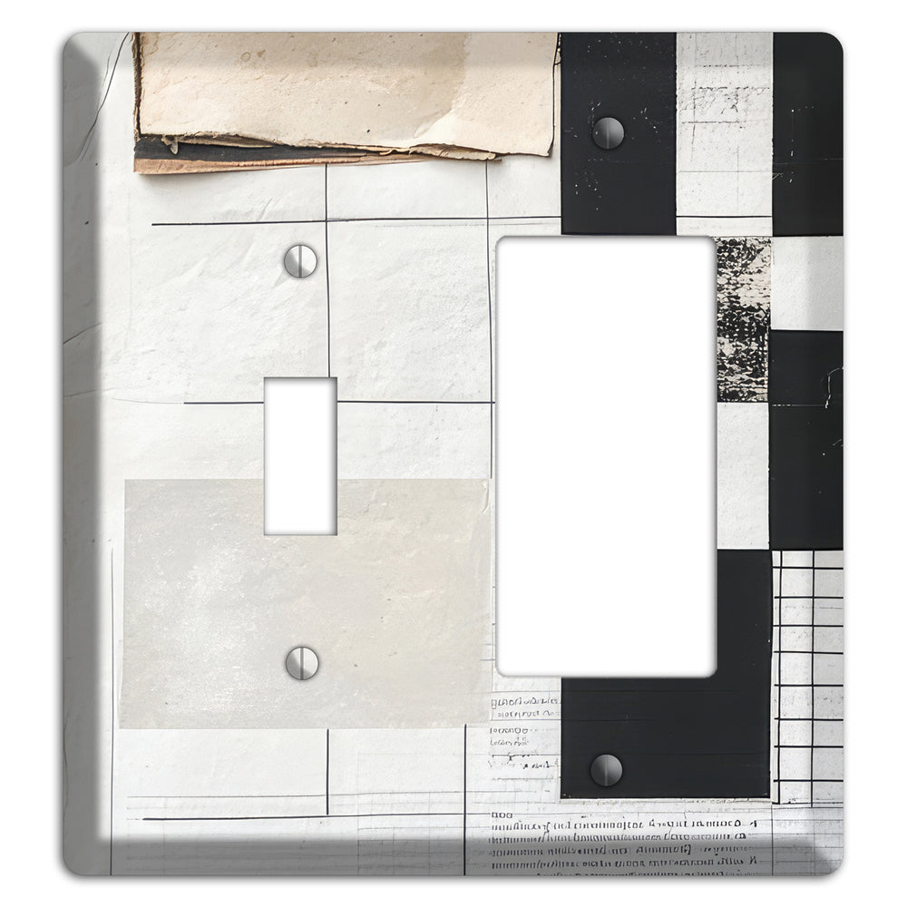 Torn Ledger Fragments Toggle / Rocker Wallplate