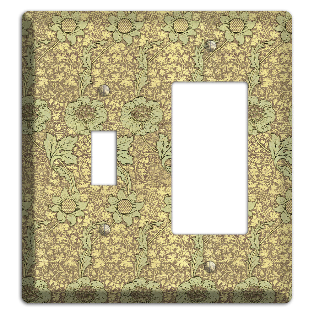 Wildflower Scroll Toggle / Rocker Wallplate