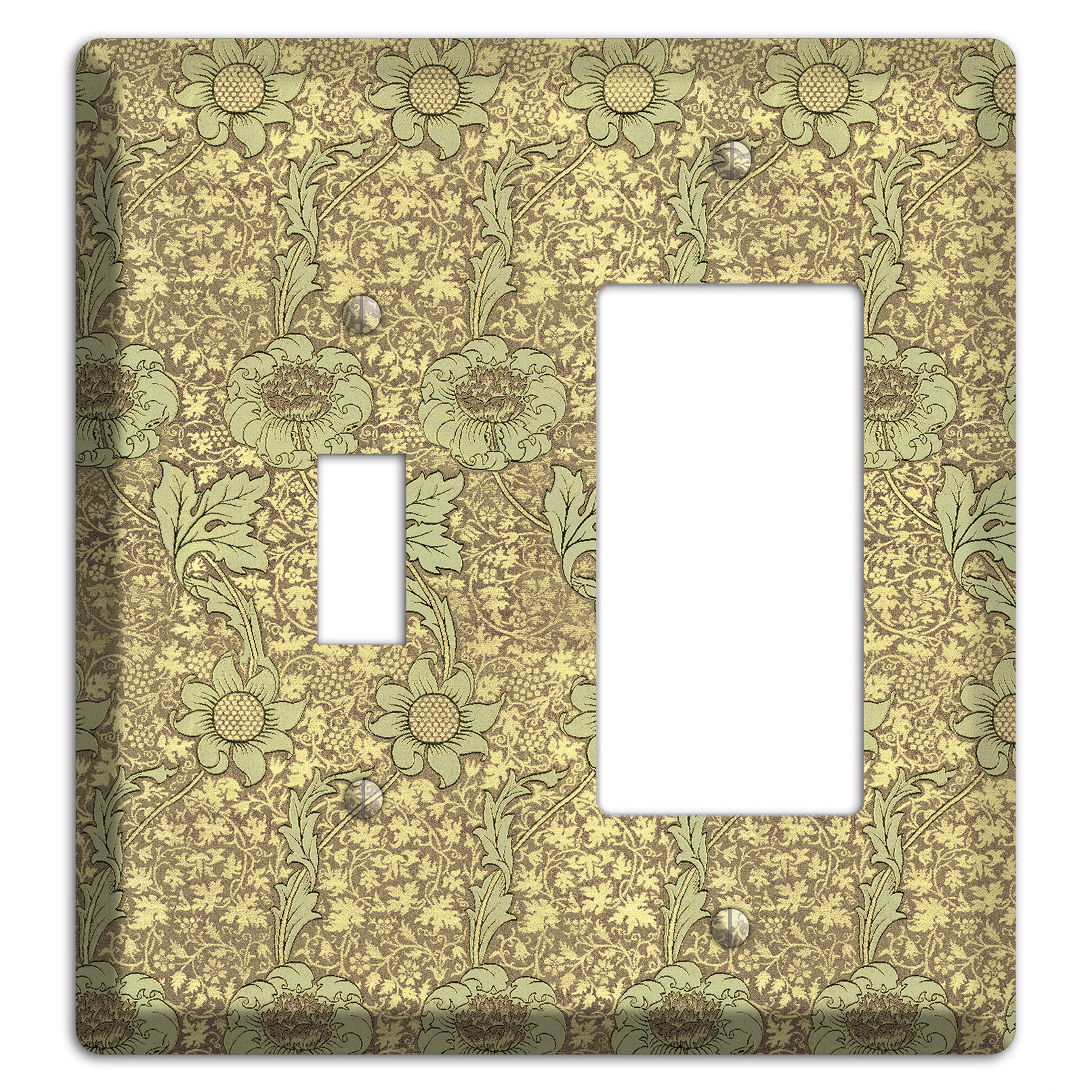Wildflower Scroll Toggle / Rocker Wallplate