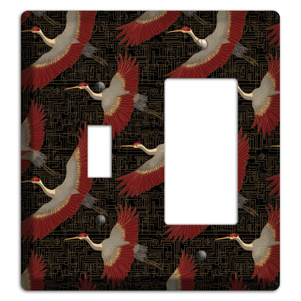 Scarlet Circuit Flight Toggle / Rocker Wallplate