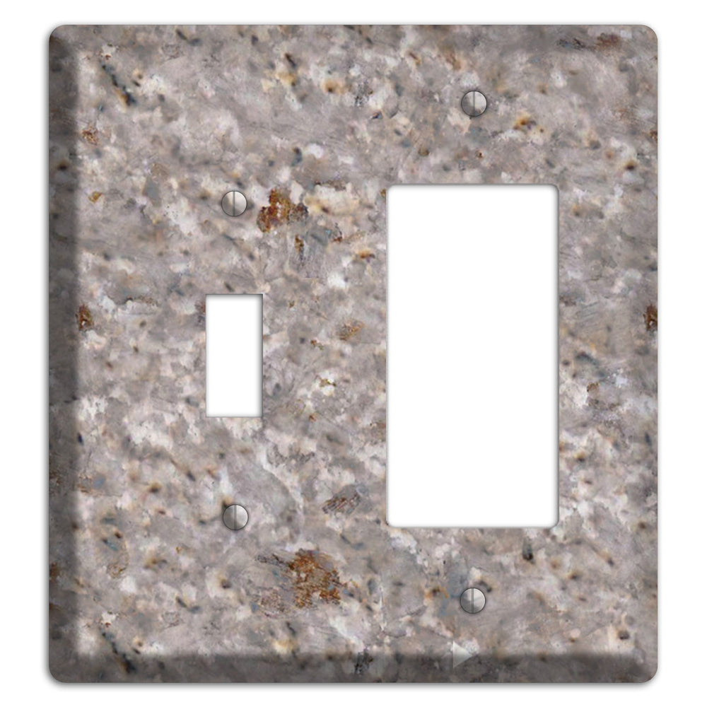 Kashmir White Granite Toggle / Rocker Wallplate
