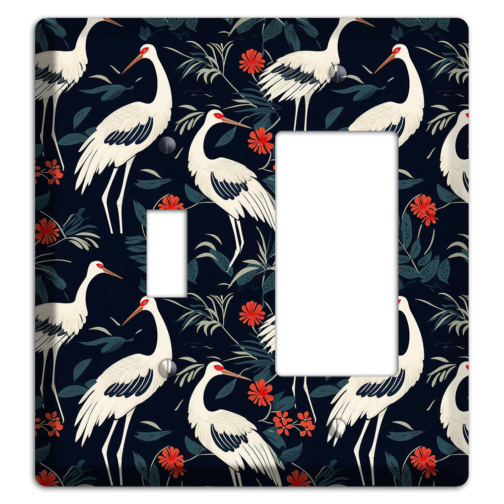 Midnight Plume Garden Toggle / Rocker Wallplate
