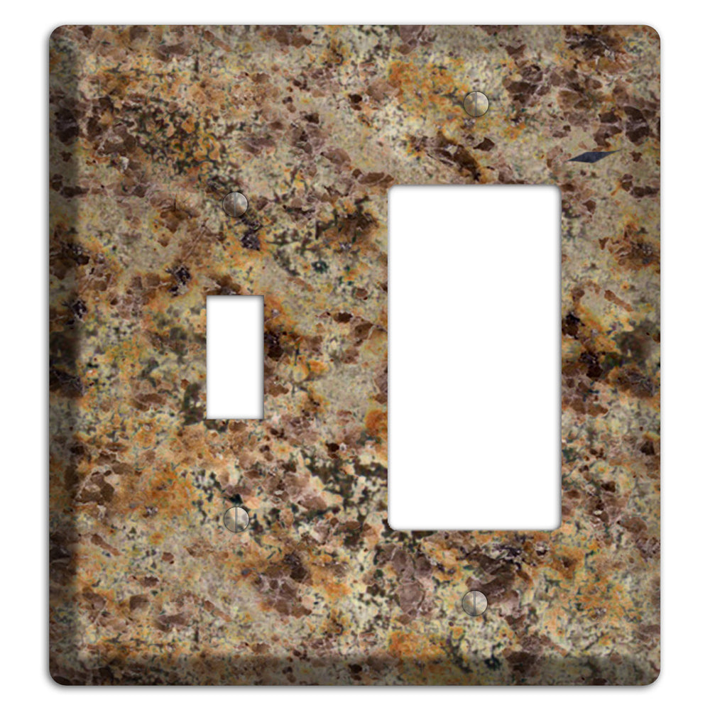 Golden Crystal Granite Toggle / Rocker Wallplate