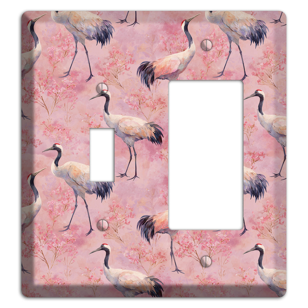 Blush Crane Reverie Toggle / Rocker Wallplate