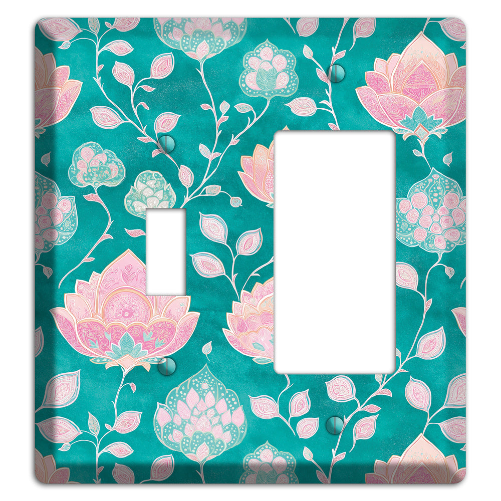 Lotus Garden Bloom Toggle / Rocker Wallplate