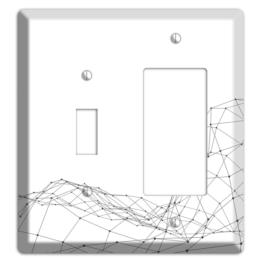 Lattice Wave Surge Toggle / Rocker Wallplate