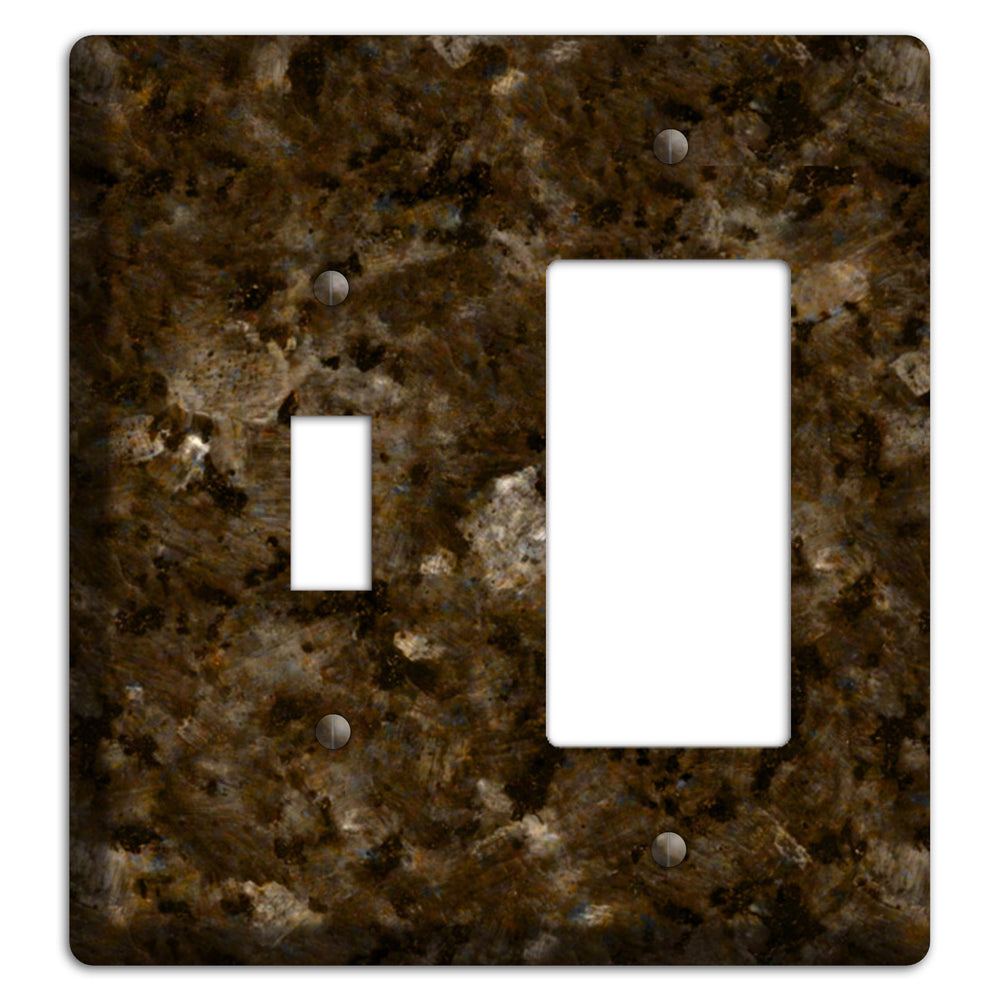Tropical Brown Granite Toggle / Rocker Wallplate