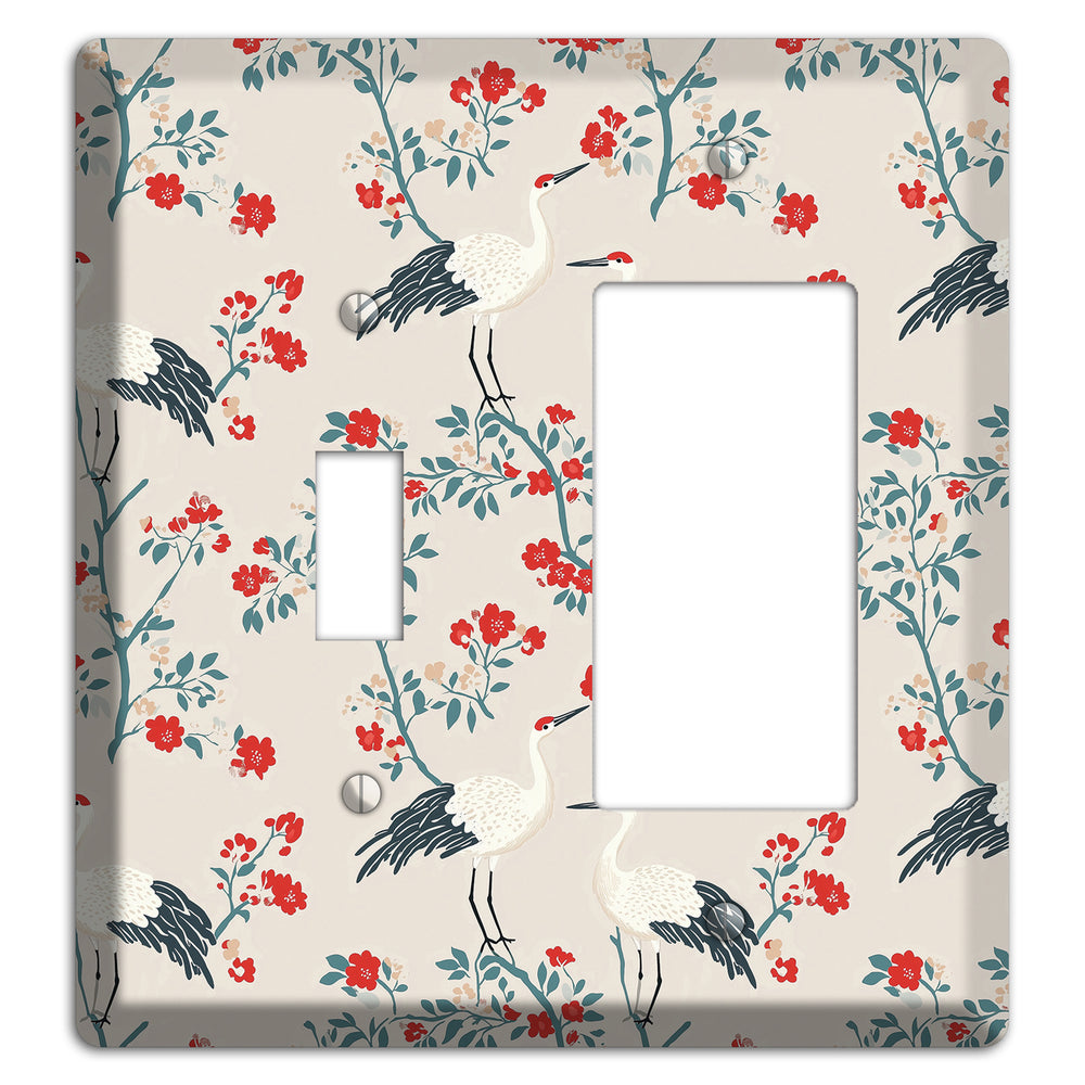 Ivory Blossom Vigil Toggle / Rocker Wallplate