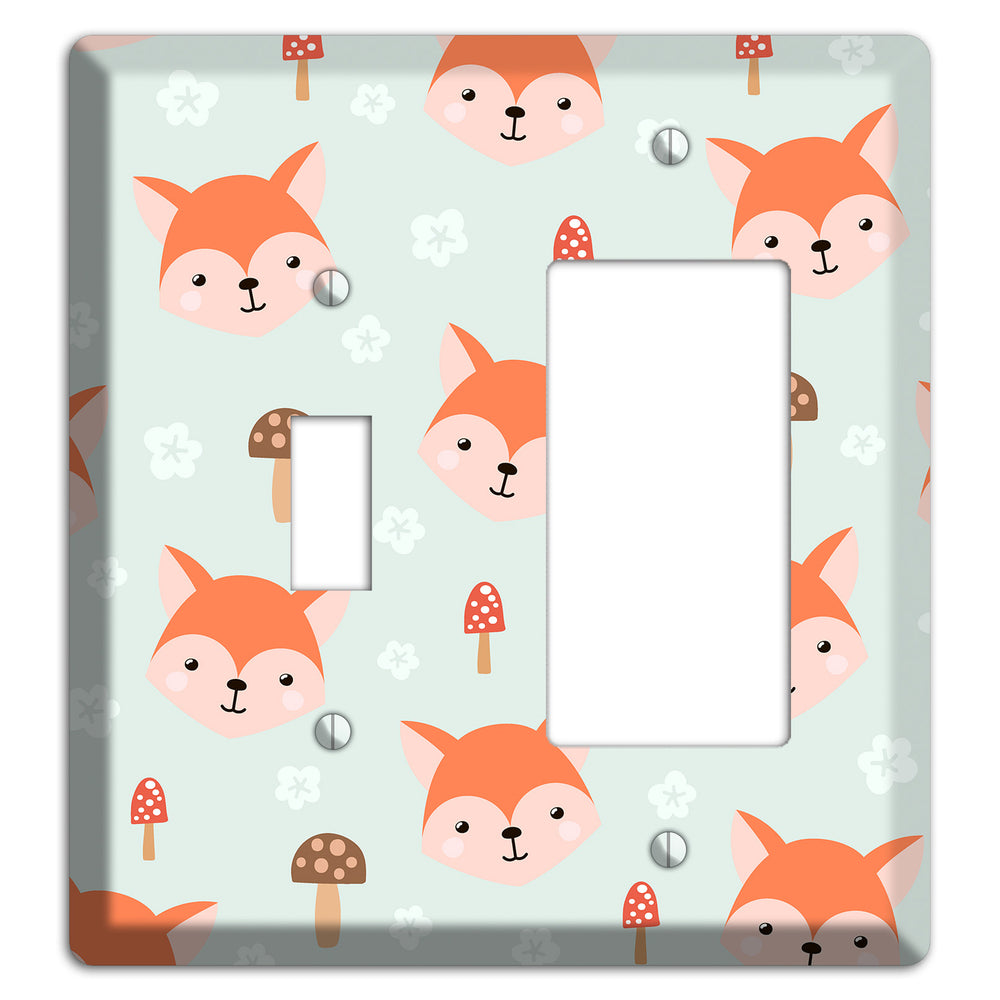 Fox & Fungi Friends Toggle / Rocker Wallplate
