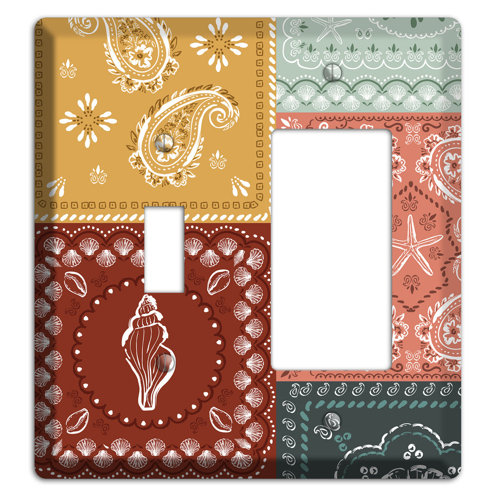 Patchwork Shore Reverie Toggle / Rocker Wallplate