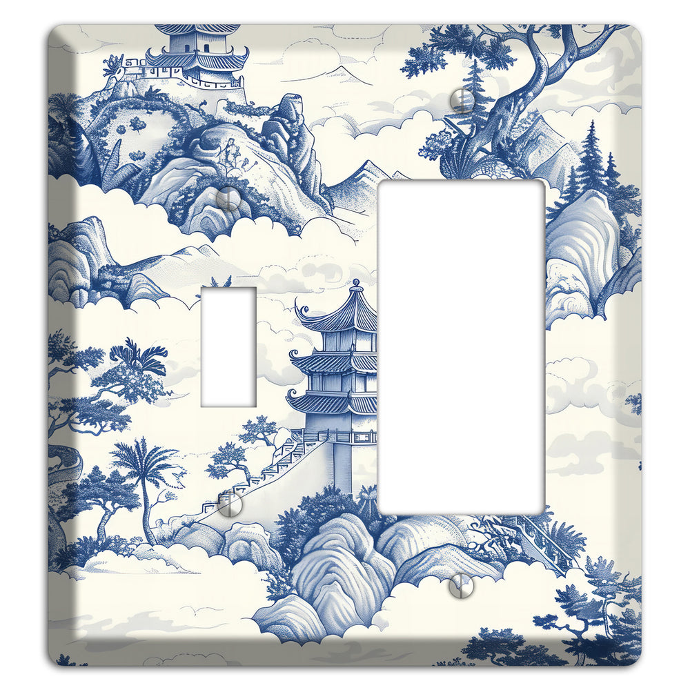 Celestial Pagoda Mist Toggle / Rocker Wallplate