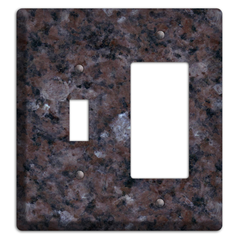 Tan Brown Granite Toggle / Rocker Wallplate