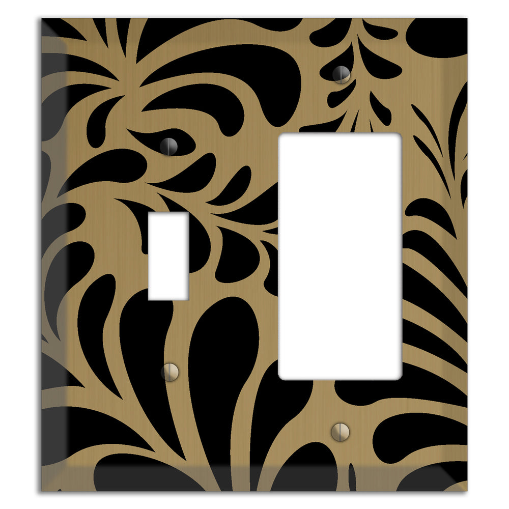 Tower Gold Jungle Fan Toggle / Rocker Wallplate