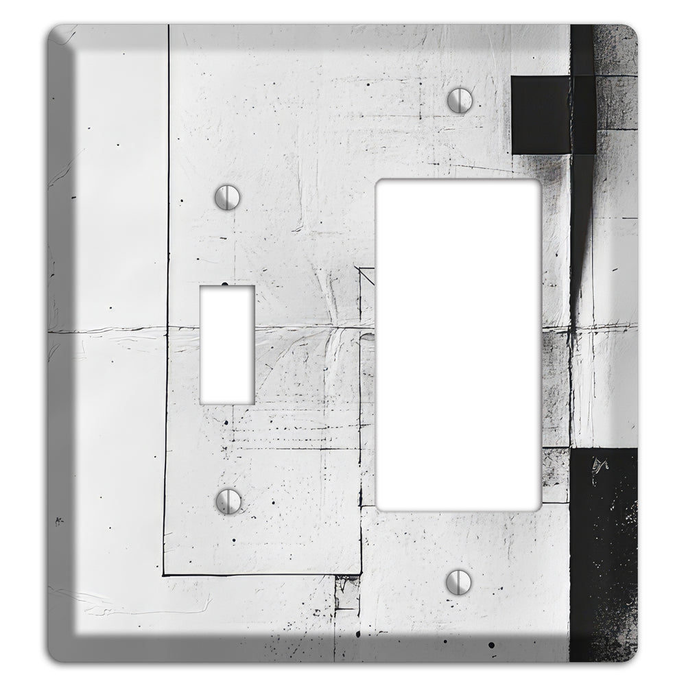 Fractured Blueprint Drift Toggle / Rocker Wallplate