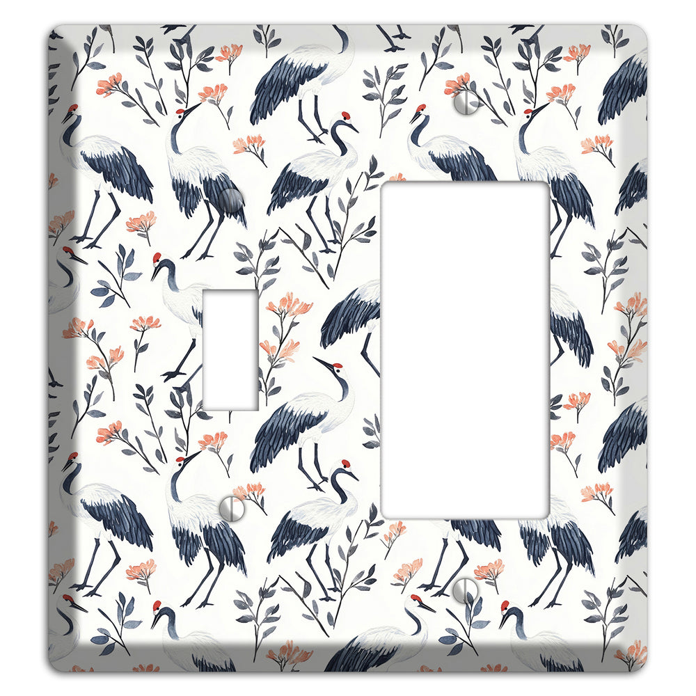 Slate & Coral Marsh Toggle / Rocker Wallplate