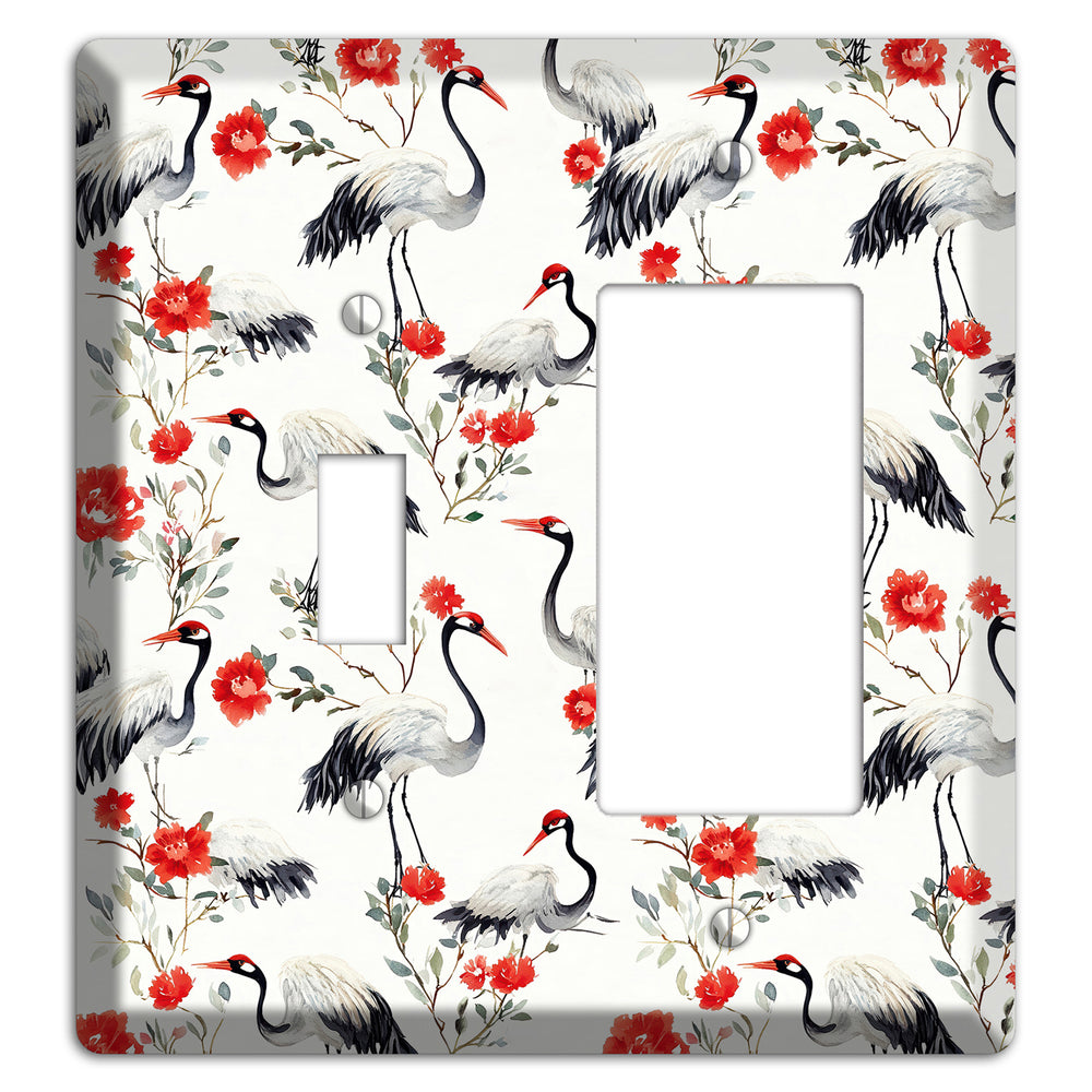 Scarlet Plume Garden Toggle / Rocker Wallplate