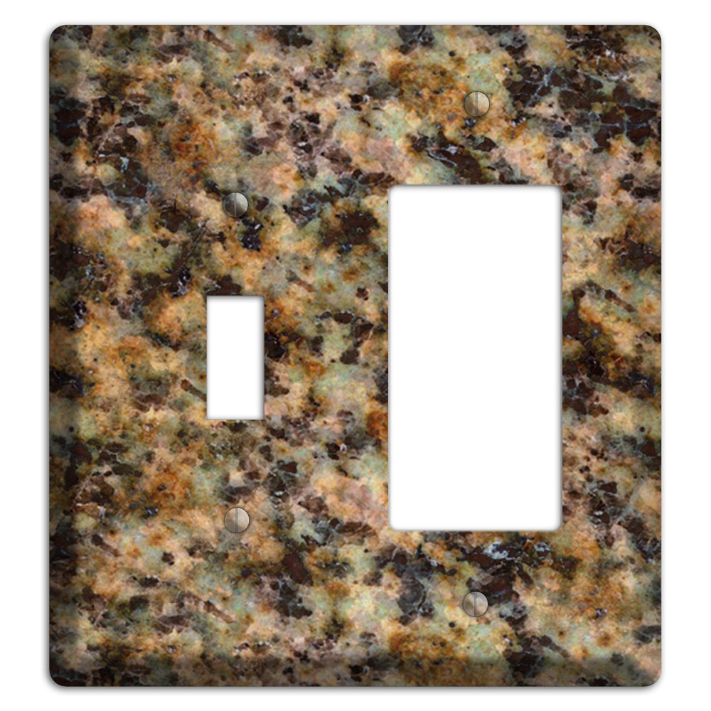Verde Butterfly Granite Toggle / Rocker Wallplate