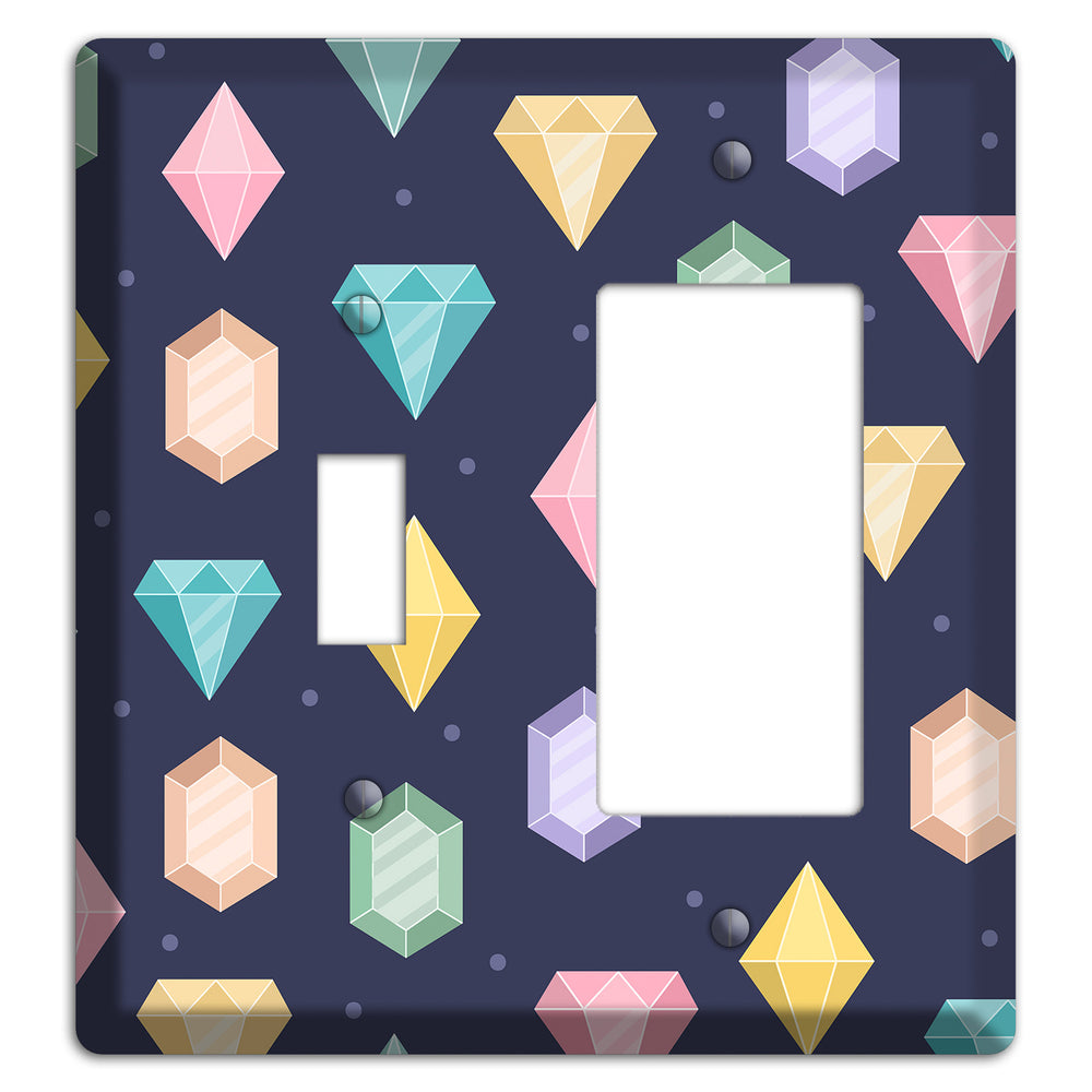 Sparkle Gems Toggle / Rocker Wallplate