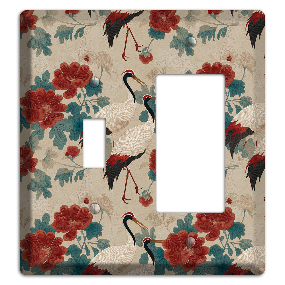 Rust Peony Passage Toggle / Rocker Wallplate