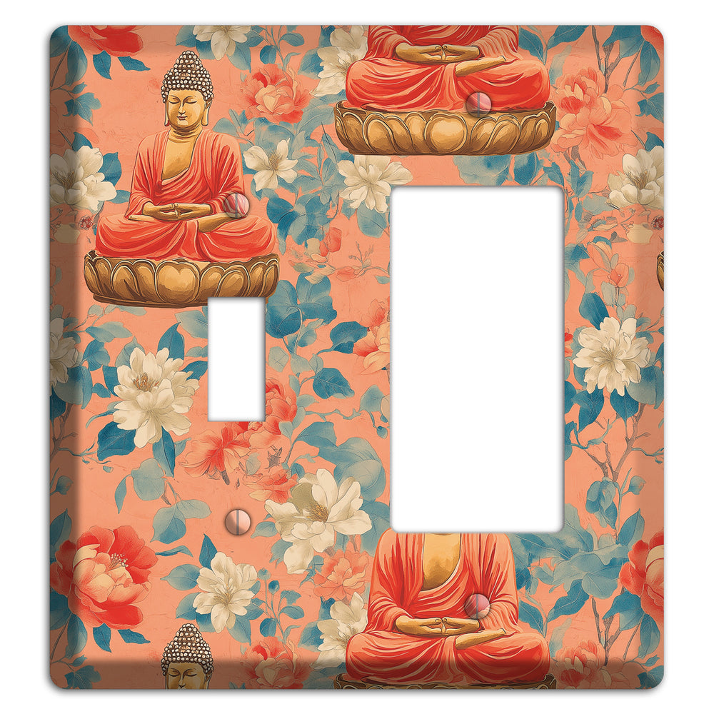 Lotus & Coral Toggle / Rocker Wallplate