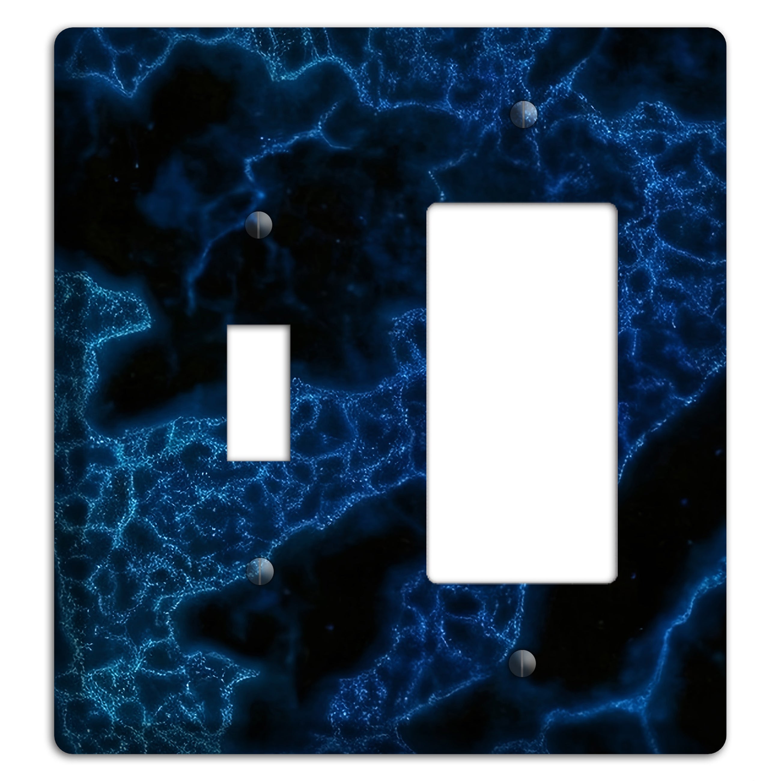 Midnight Marble Toggle / Rocker Wallplate