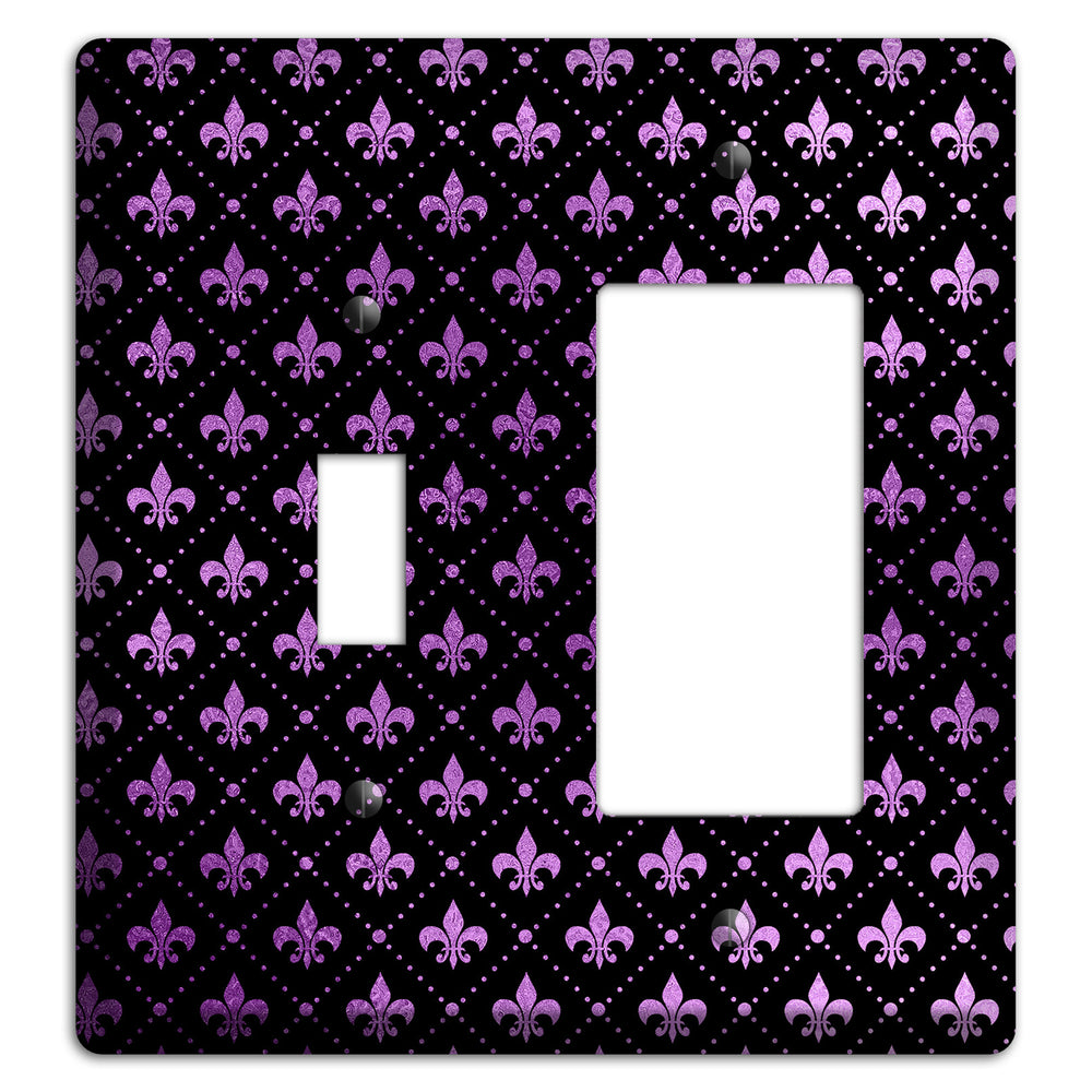 Royal Lilac Grid Toggle / Rocker Wallplate