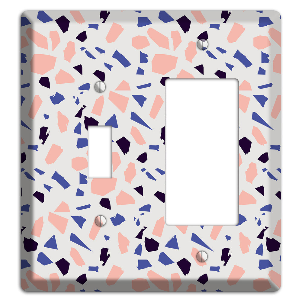 Coral Indigo Burst Toggle / Rocker Wallplate