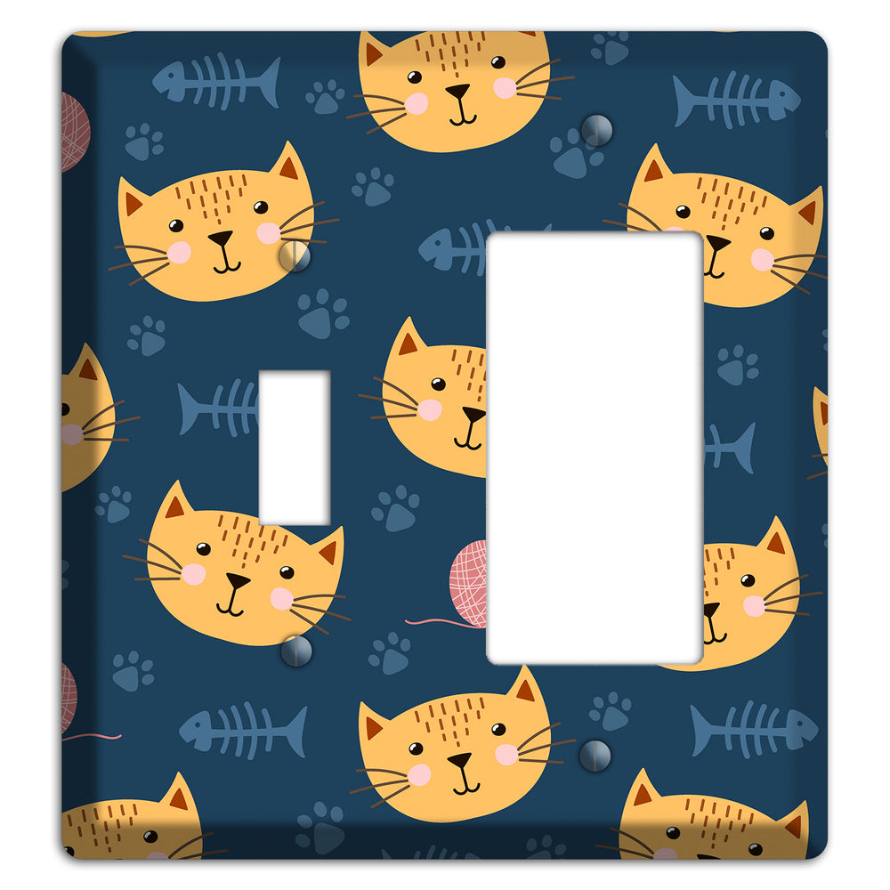 Cat Nap Parade Toggle / Rocker Wallplate