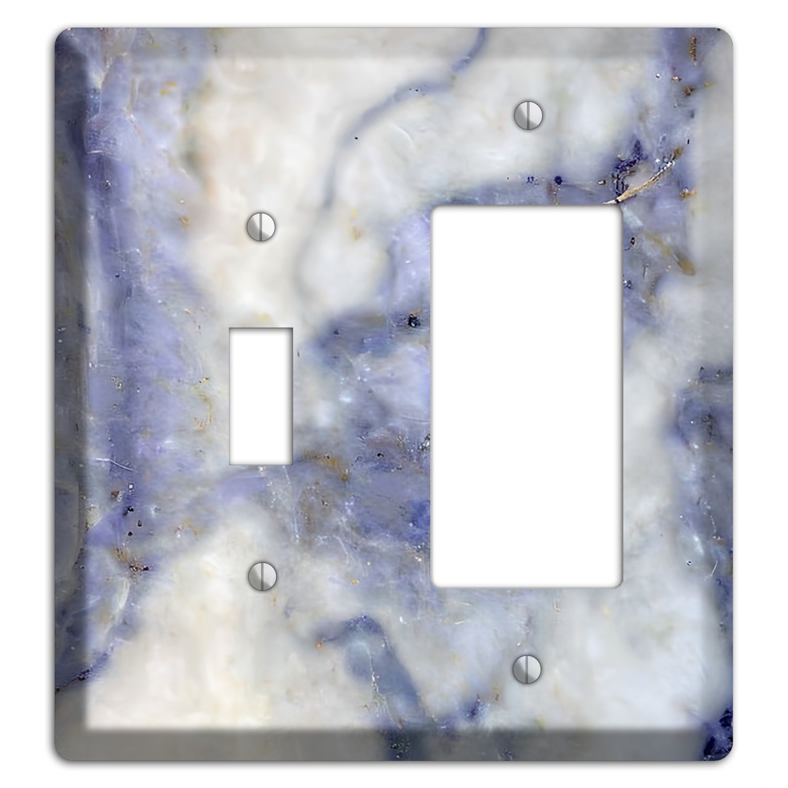 Spindle Marble Toggle / Rocker Wallplate