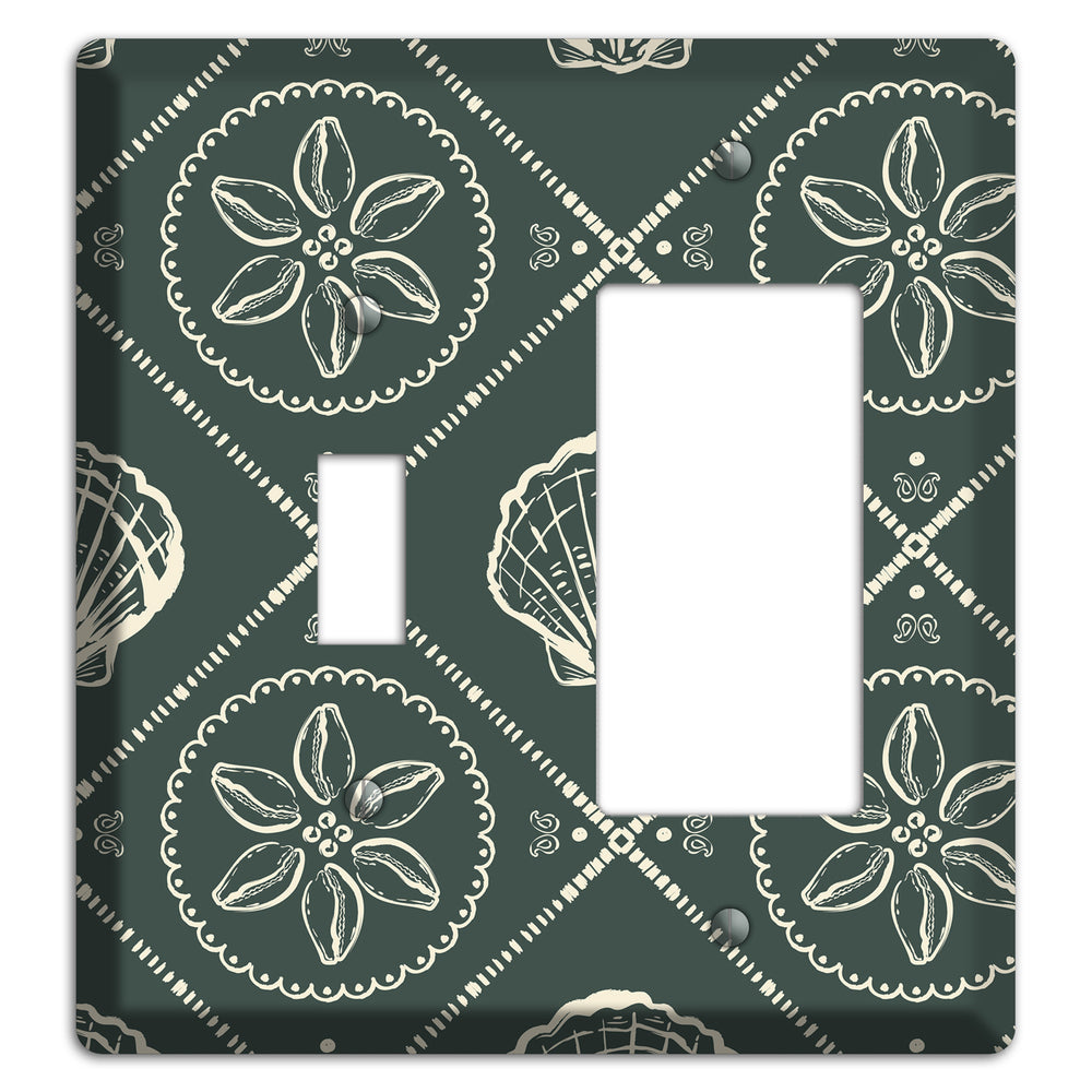 Slate Cowrie Medallion Toggle / Rocker Wallplate