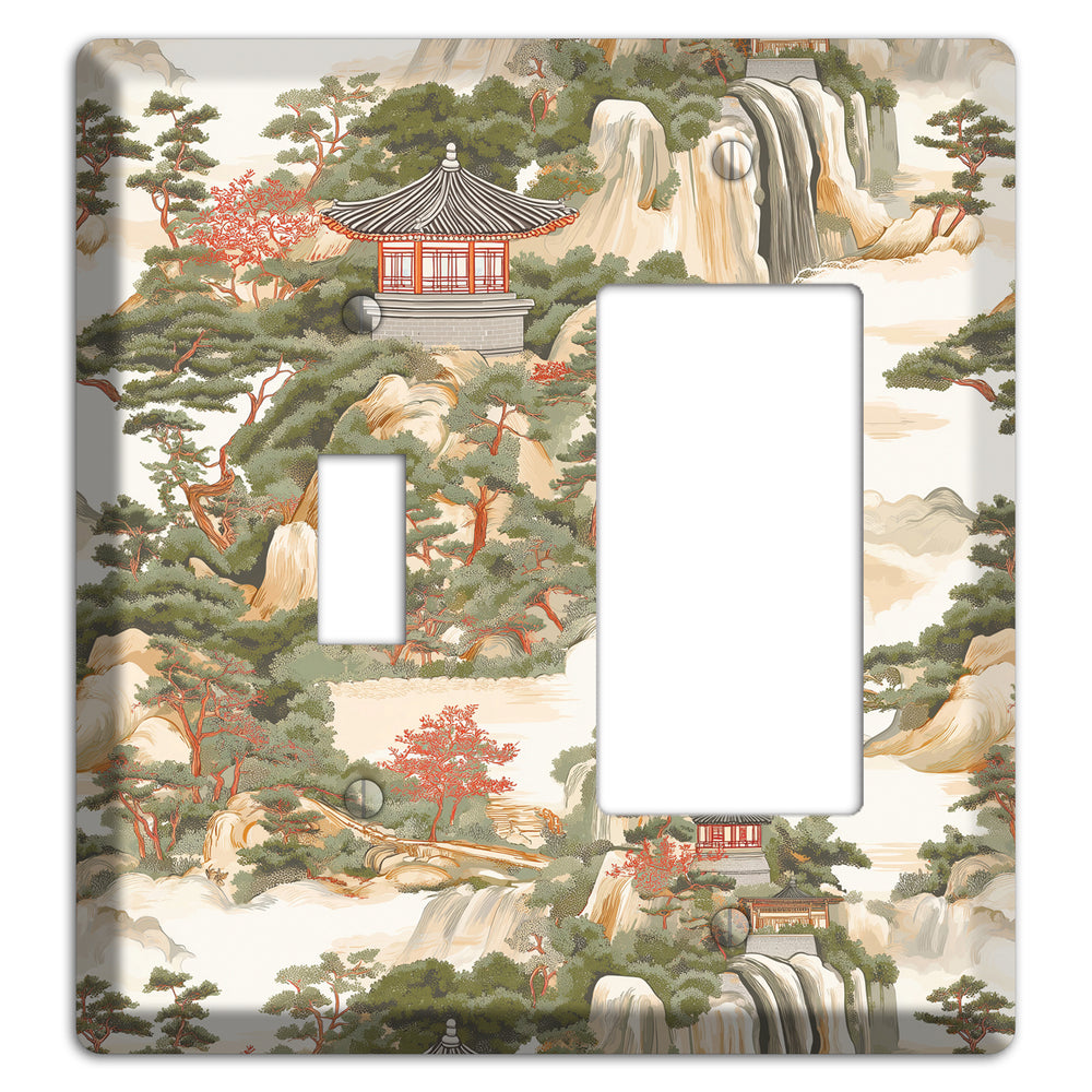 Mountain Pavilion Mist Toggle / Rocker Wallplate