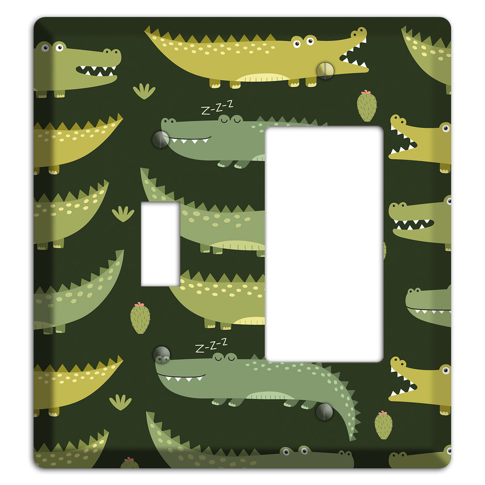 Sleepy Croc Parade Toggle / Rocker Wallplate