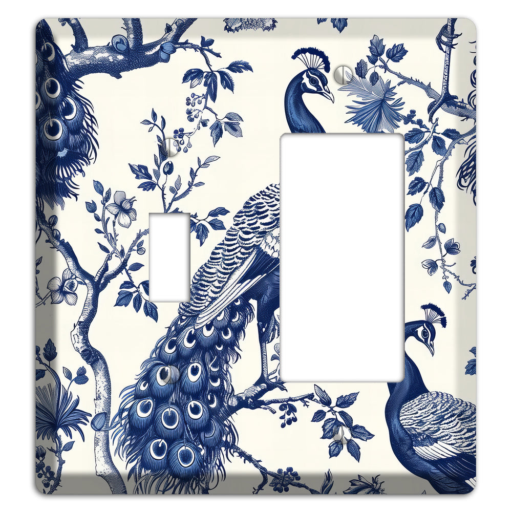 Peacock & Bough Toggle / Rocker Wallplate
