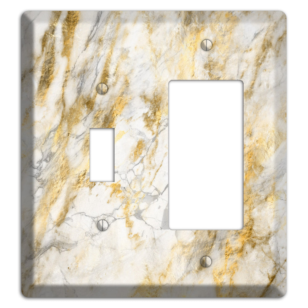 Marigold Marble Toggle / Rocker Wallplate