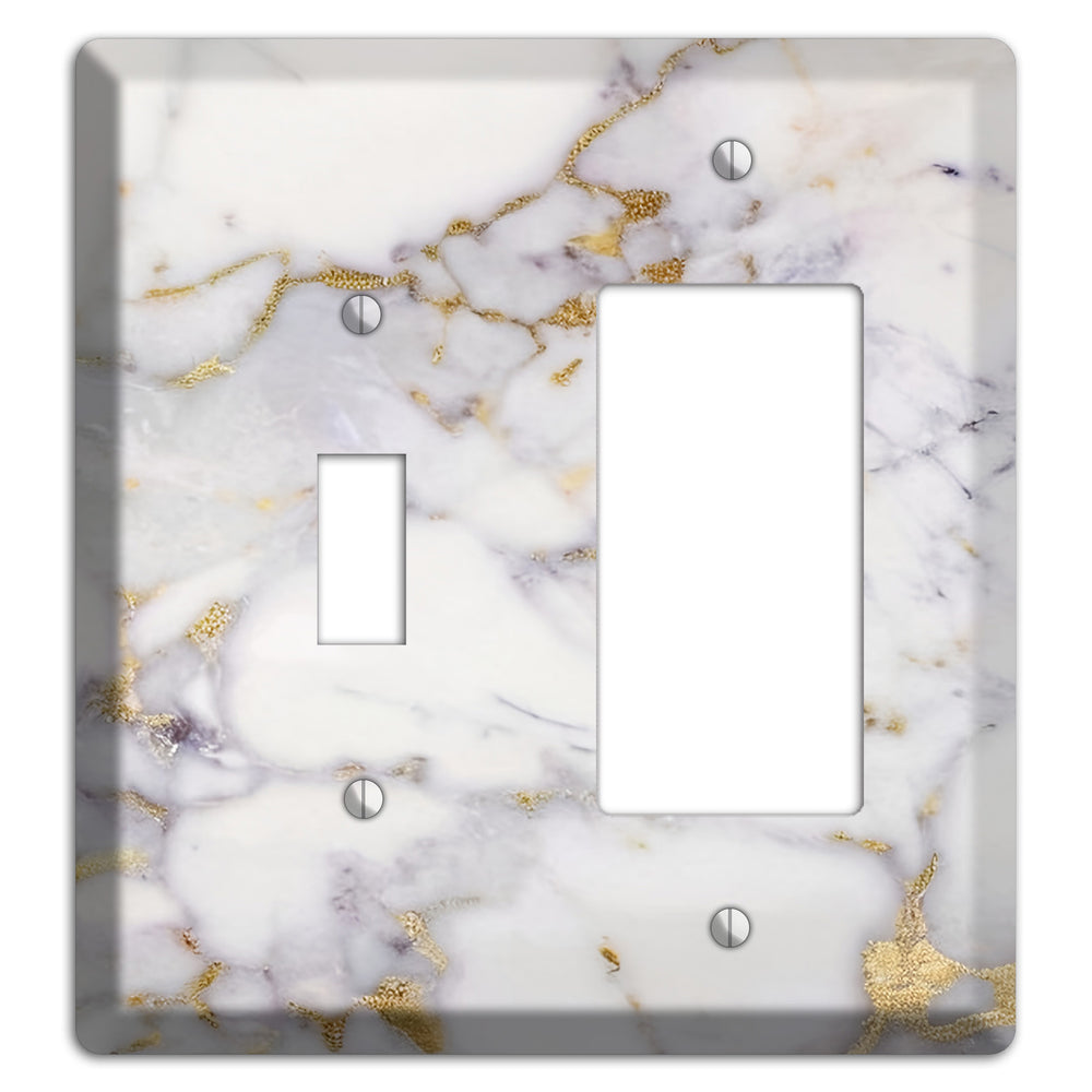 Metallic Bronze Marble Toggle / Rocker Wallplate
