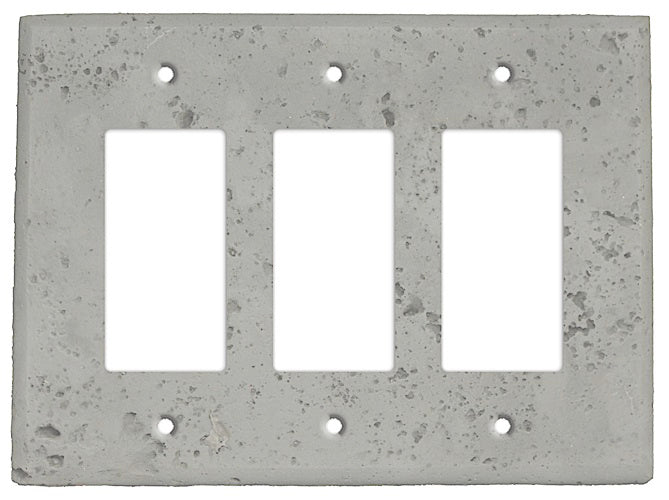 Gray Stone Triple Rocker Cover Plate