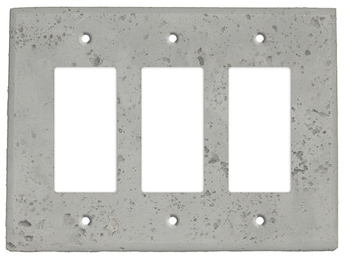 Gray Stone Triple Rocker Cover Plate