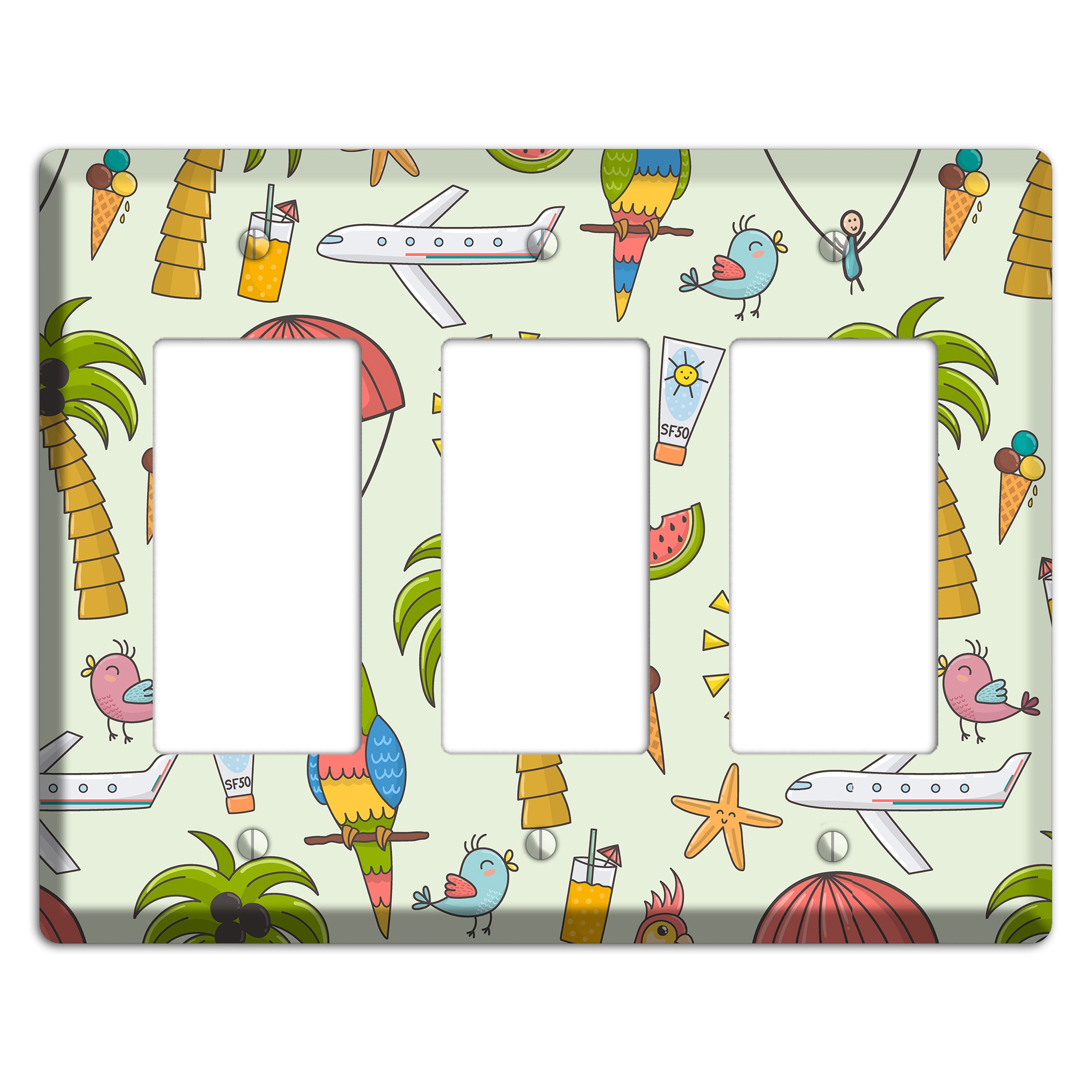 Tropical Vacation 3 Rocker Wallplate