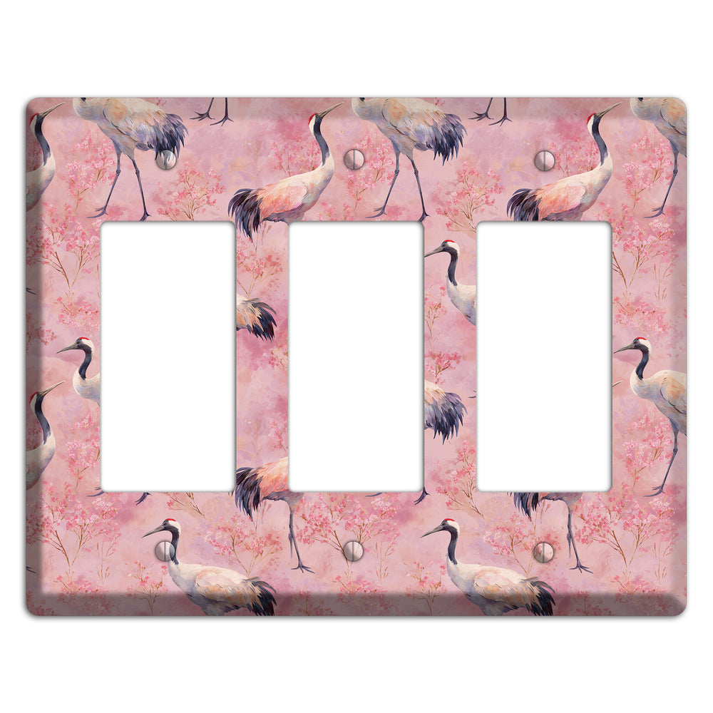 Blush Crane Reverie 3 Rocker Wallplate