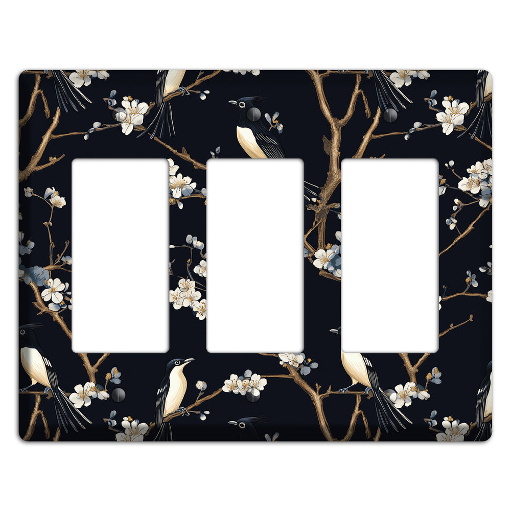 Plum Blossom Vigil 3 Rocker Wallplate