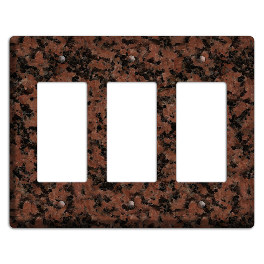 New Imperial Red Granite 3 Rocker Wallplate