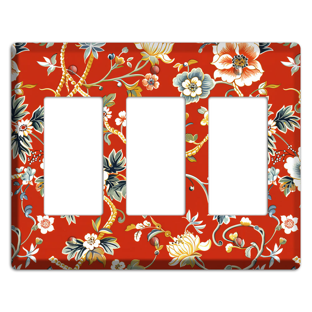 Crimson Garden Reverie 3 Rocker Wallplate