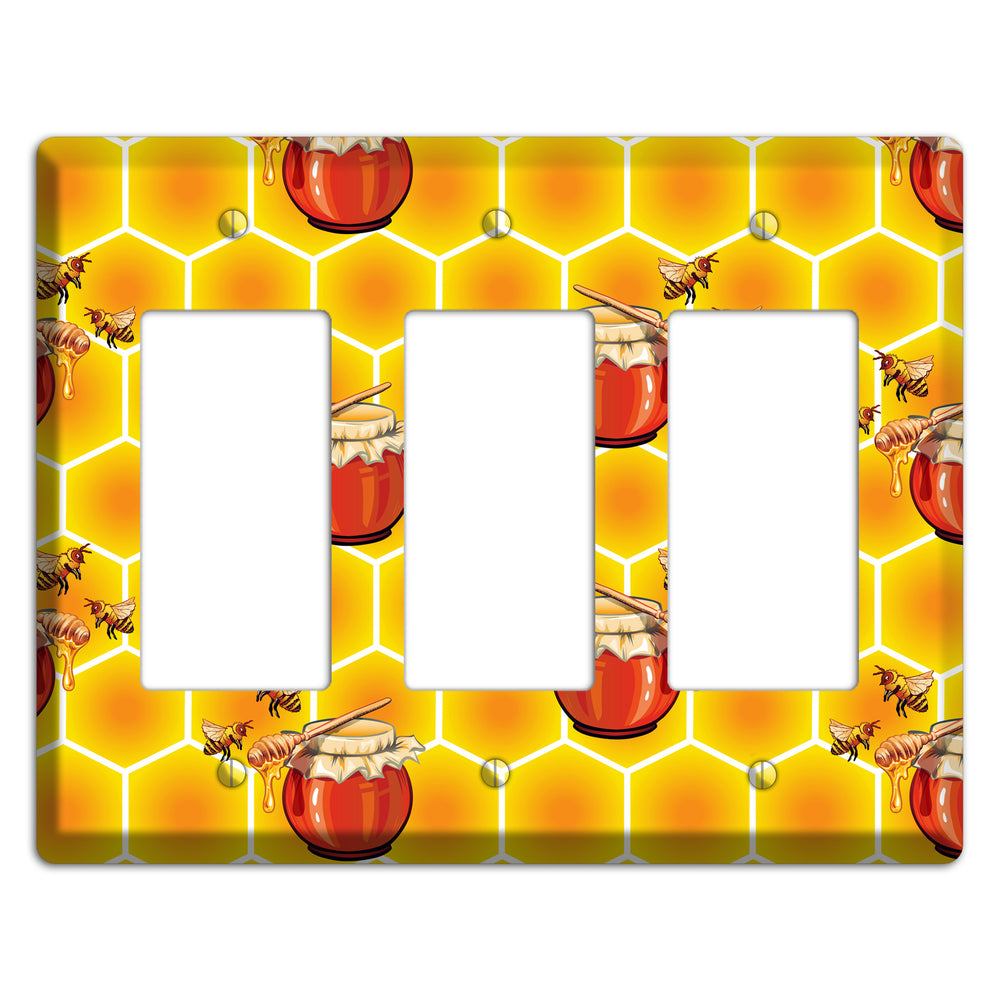 Harvest Season Repeating 3 Rocker Wallplate