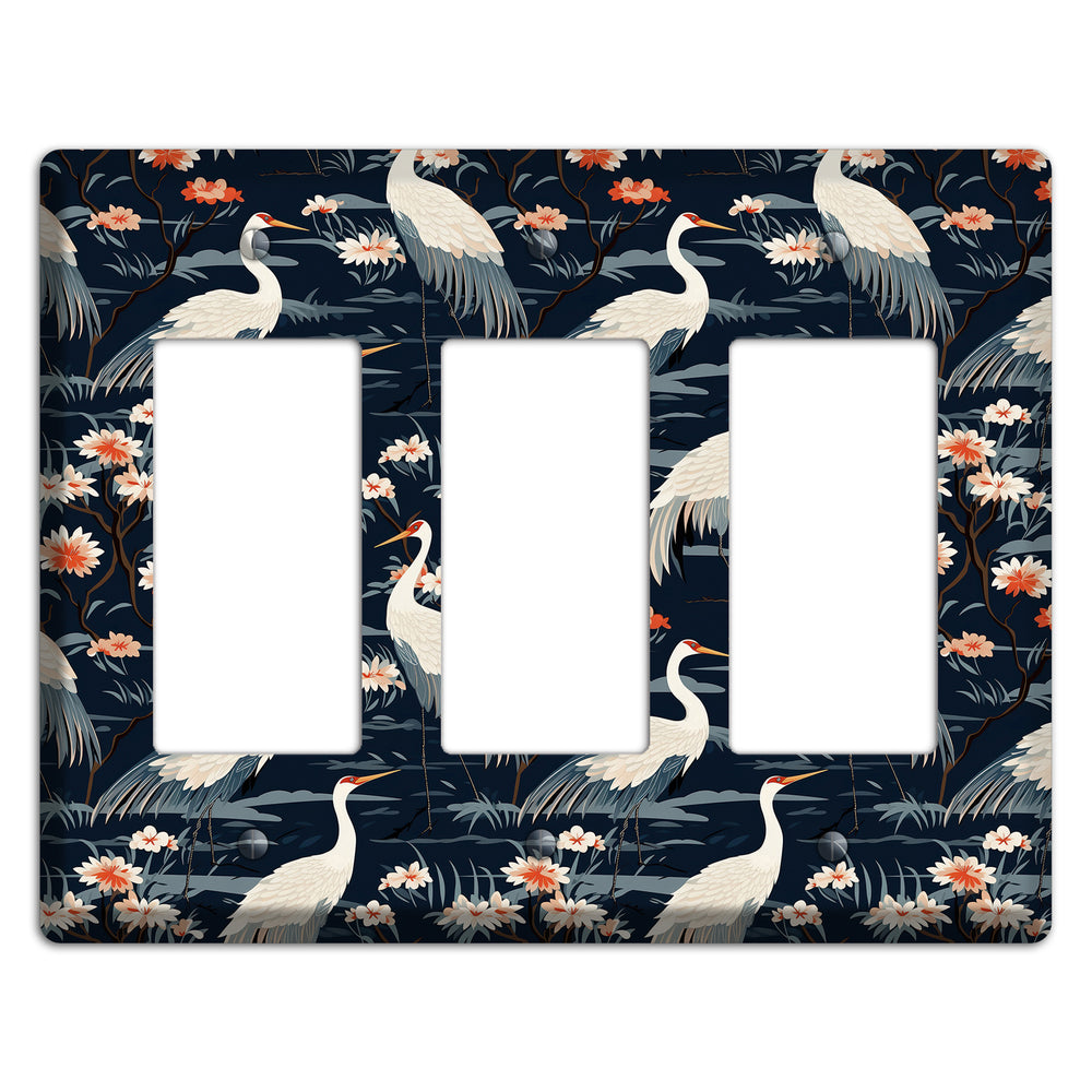 Navy Heron Nocturne 3 Rocker Wallplate