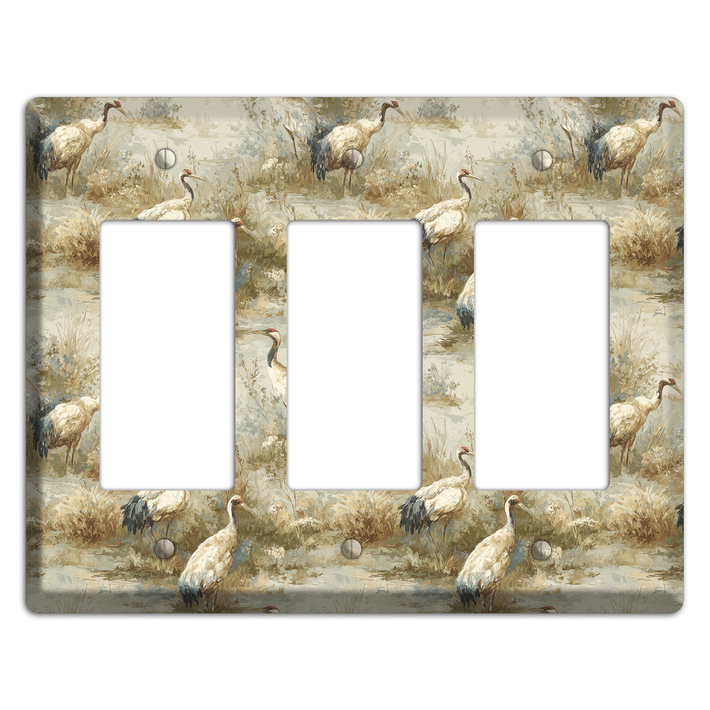 Marshland Crane Reverie 3 Rocker Wallplate